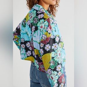 BALOU cropped organic shirt XS NWT